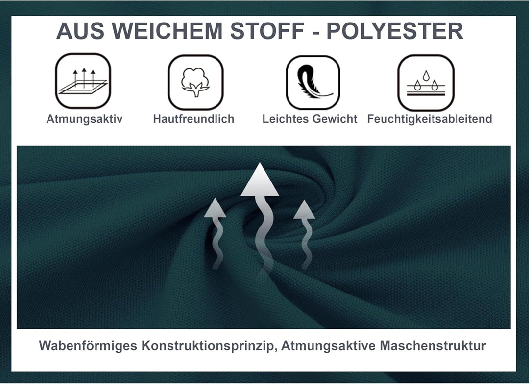 zitysport Herren Poloshirt Kurzarm Atmungsaktives Golf Polo Shirt Männer Sommer Polohemd Knopfleiste