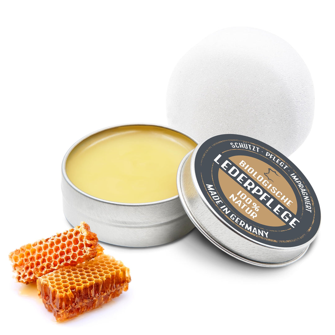 Thielemann Biologische Lederpflege mit Bienenwachs & Ölen, erdölfrei farblos, 50g, frischt Farben au