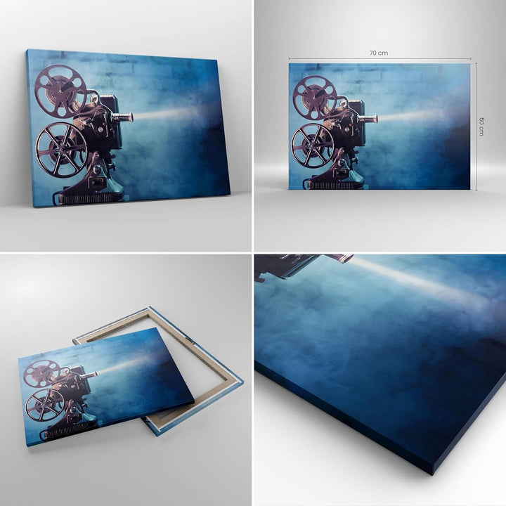 Bilder auf Leinwand Film projektor gedächtnis geschichte Leinwandbild 70x50cm Wandbilder Dekoration