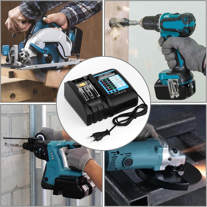 BATTOOL DC18RC 14.4V-18V Schnell-Ladegerät für DC18RA DC18RD Ersatz für Lithium-Akku BL1860B BL1850