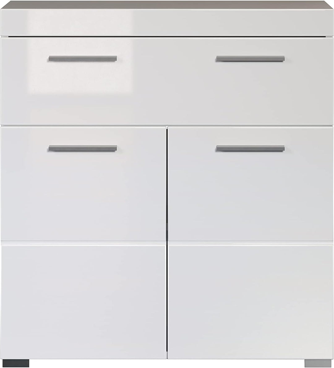 trendteam smart living - Kommode breit - Bad - Amanda - Aufbaumass (BxHxT) 73 x 79 x 31 cm - Farbe W