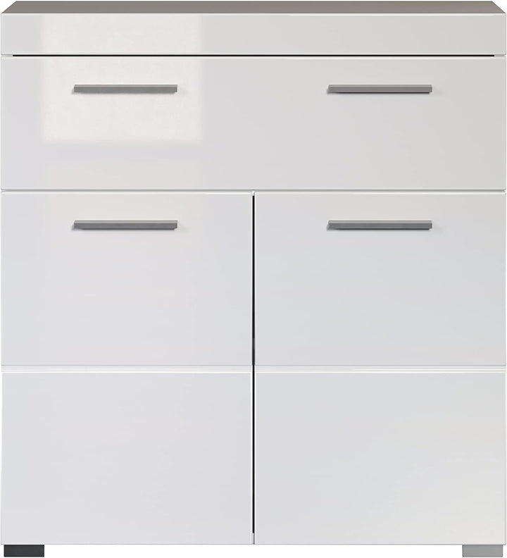 trendteam smart living - Kommode breit - Bad - Amanda - Aufbaumass (BxHxT) 73 x 79 x 31 cm - Farbe W