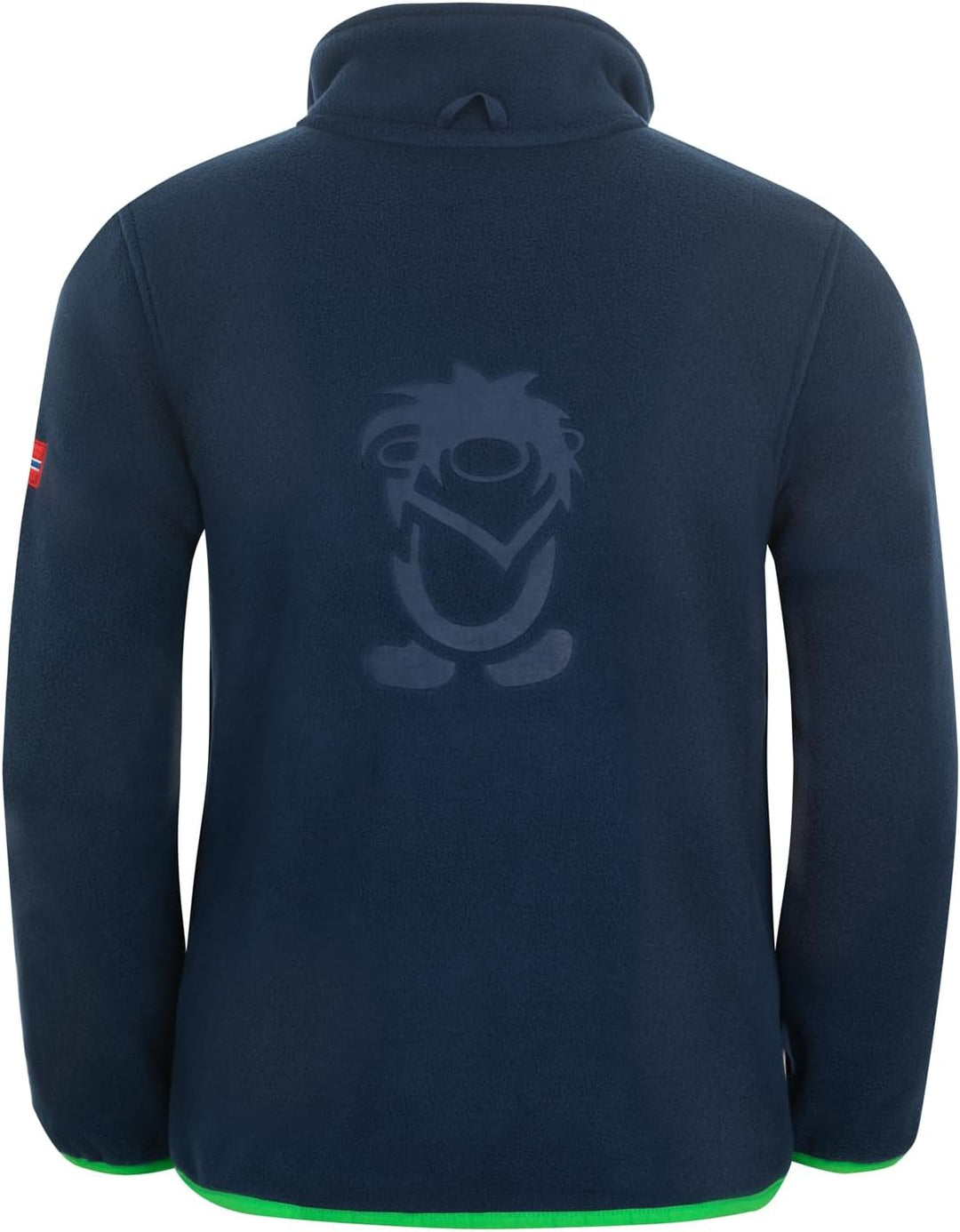Trollkids Kinder Oppdal XT Fleece Jacke 116 Marineblau / Hellgrün, 116 Marineblau / Hellgrün