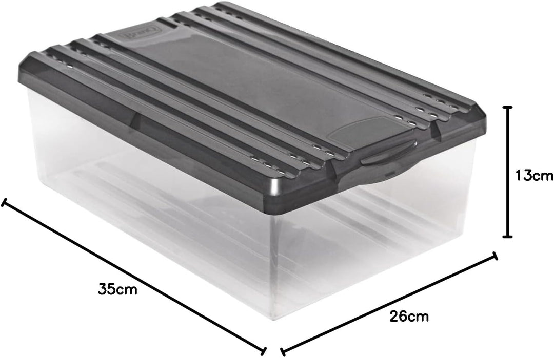 BranQ 1552 Schuhbox Shoe Box mit Belüftungshaltelöcher 2-er Pack Aufbewahrungsbox Satz mit zwei Schu