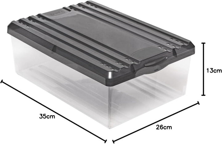 BranQ 1552 Schuhbox Shoe Box mit Belüftungshaltelöcher 2-er Pack Aufbewahrungsbox Satz mit zwei Schu