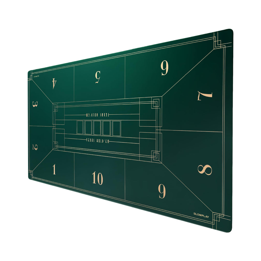 SLOWPLAY Nash Texas Holdem Pokermatte 180x90cm I Tragbarer Pokertisch | Pokertischauflage mit einem