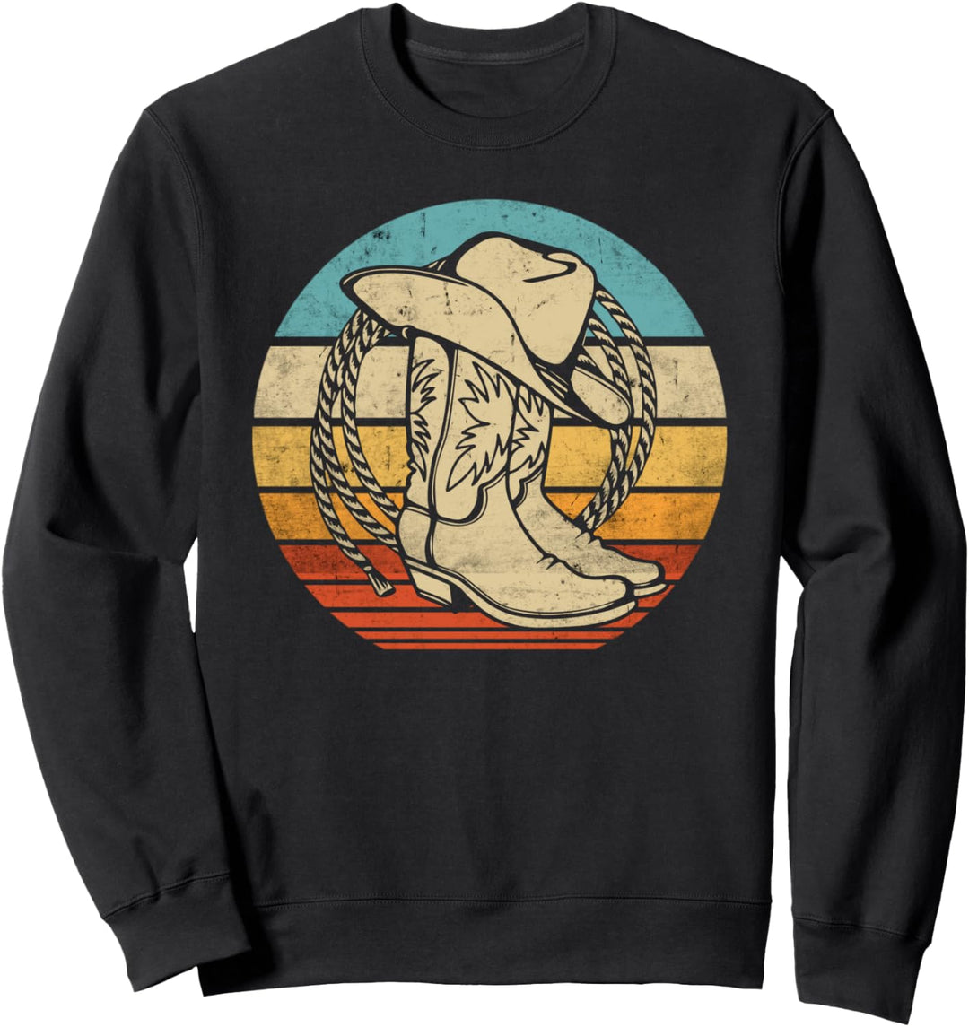 Westernreiten Westernreiterin Reiten Cowgirls Retro Vintage Sweatshirt