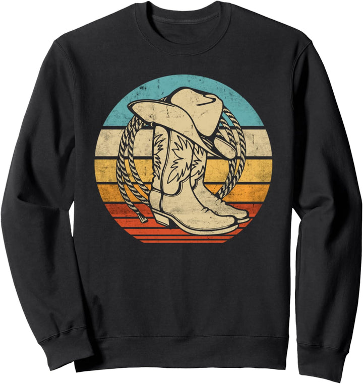 Westernreiten Westernreiterin Reiten Cowgirls Retro Vintage Sweatshirt