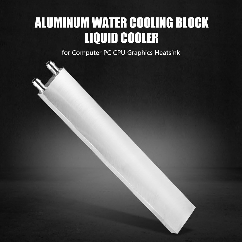 Richer-R Aluminium Wasserkühlung Block, Wasserkühlung Block GPU Cooling Block 240x40x12mm,Wasserbloc