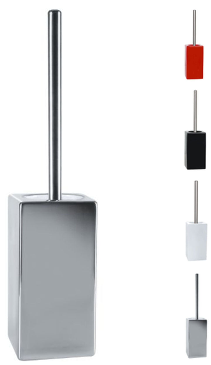 Spirella WC Bürste Quadro Steingut 11,5 x 45 cm - Silber, Silber