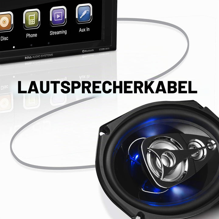 BOSS AUDIO KIT-10 4 Gauge 5,19 mm Auto Installations-Set Verstärker Endstufe Kabel Anschlusskabel Ci