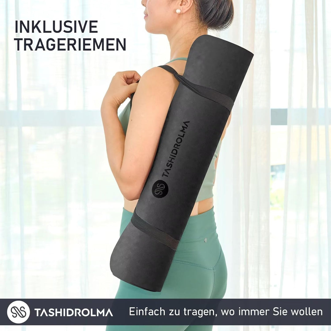 Yogamatte Rutschfest, Gymnastikmatte Mit Tragegurt, Sportmatte Für Fitnessstudio, Zuhause, Reisen, 1