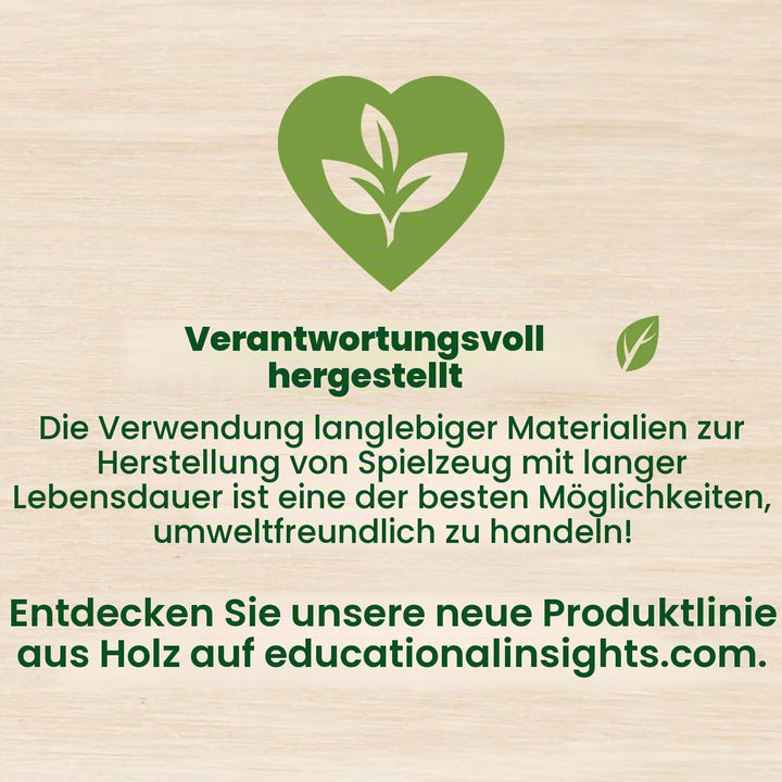 Learning Resources Easy Tweezies Gruppenset, Montessori Holzpinzetten ab 3 Jahren, Feinmotorik-Werkz