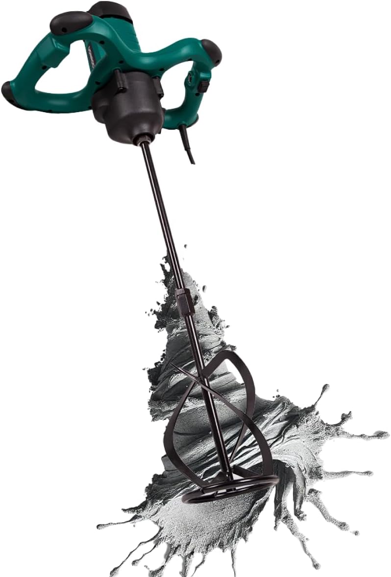 VONROC Farb-/Zementmischer 1800 W – 2 Beschleunigungsstufen – Soft Start – Konstant-Elektronik – 3 m