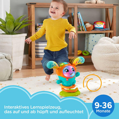 Fisher-Price HJP94 - DJ Hüpfi, interaktives Lern-Spielzeug zum Tanzen, Bewegen und Hüpfen, mit Musik