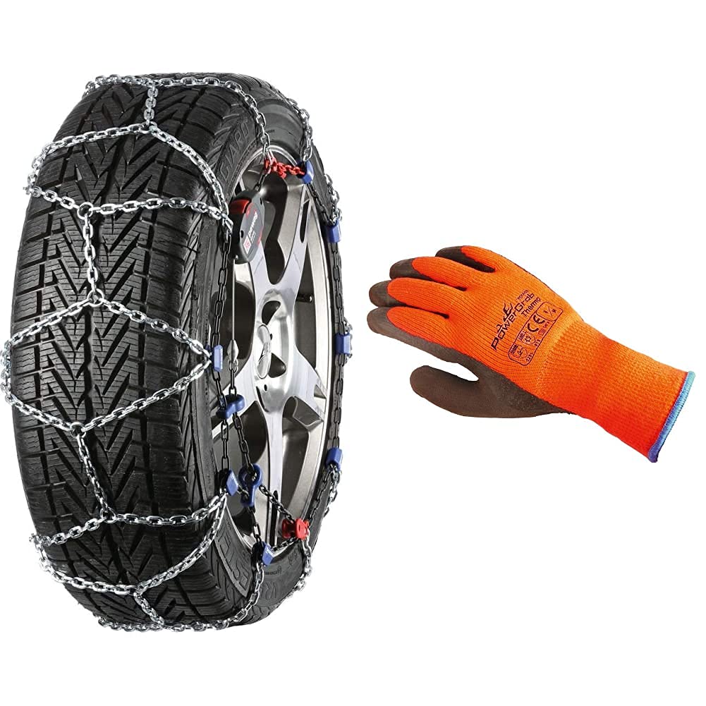 pewag Schneeketten 37041 servo RS 74, 1 Paar & Görte Power Grab Thermo Winterhandschuh Grösse 9/L RS