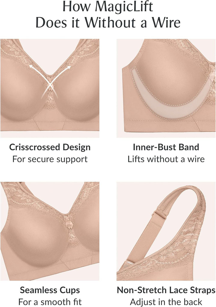Glamorise Damen Full Coverage Bra 105E Schwarz, 105E Schwarz