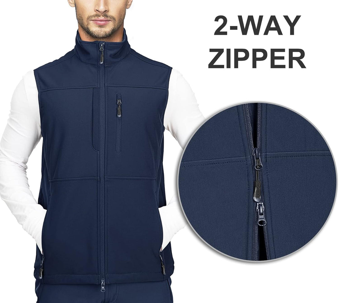 33,000ft Weste Herren Outdoor Wasserdichte Softshell Ärmellose Jacke Bodywarmer Fleece Weste Full Zi