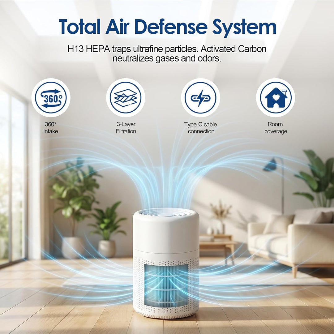 Air purifiers, Luftreiniger Allergiker mit Aromatherapie, Luftreiniger mit HEPA Luftfilter gegen Rau