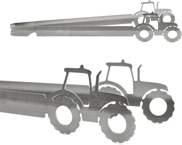 Grillzange Motiv Traktor, spülmaschinengeeignet, Geschenkidee, Männergeschenk