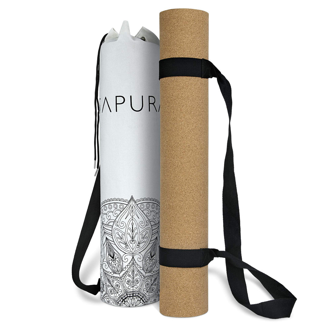 XXL Yogamatte rutschfest - Kork und Naturkautschuk 190cm - Extra lang + Tragegurt + Nachhaltige Yoga