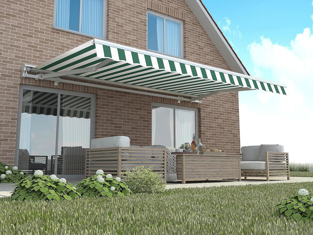 home Trends Markisenstoff 4m Markise mit Volant 4 x 3 m Markisenbespannung ersatzstoff 387 x 300cm B