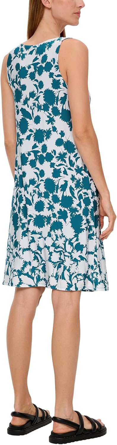 s.Oliver BLACK LABEL Jerseykleid aus Viskosestretch, Blue Green