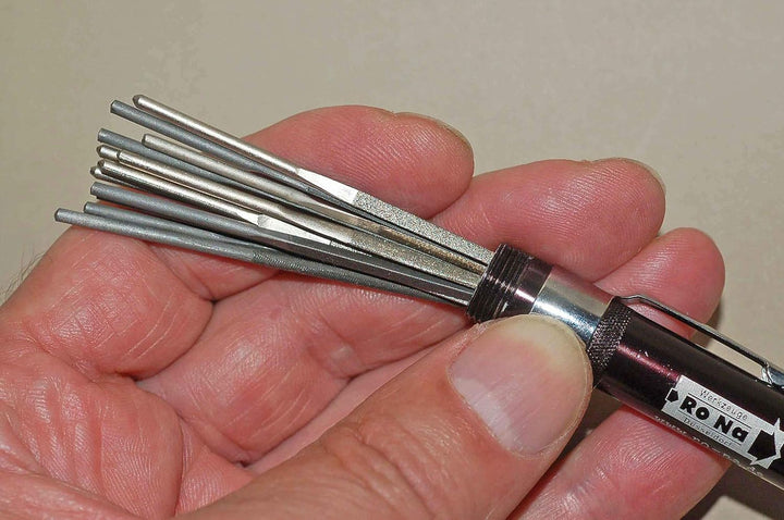 Minifeilen-Satz – 13-teilig – Geeignet für sehr feine Arbeiten – Handgriff mit integrierter Aufbewah