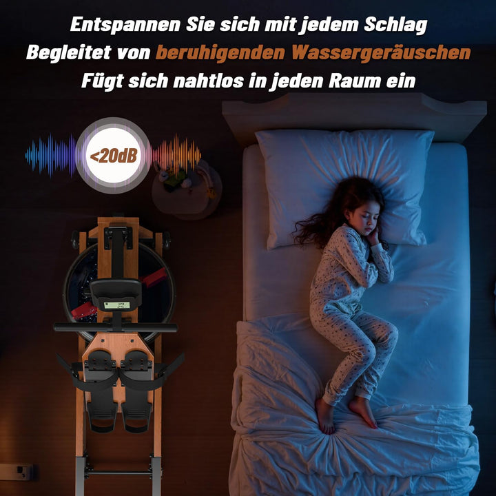 [2026 Neu] Rudergerät für Zuhause, DMASUN Magnetisches Rudergerät mit Upgrade Doppel-Slide-Rails, AP