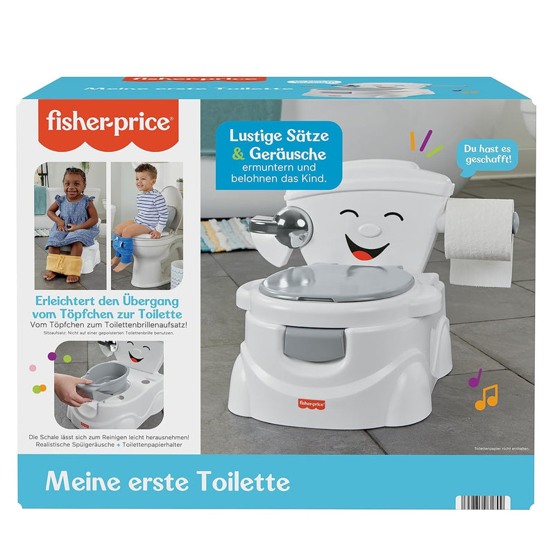 Fisher-Price Meine erste Toilette Töpfchen für Babys, deutsche Version, interaktives Trainingstöpfch