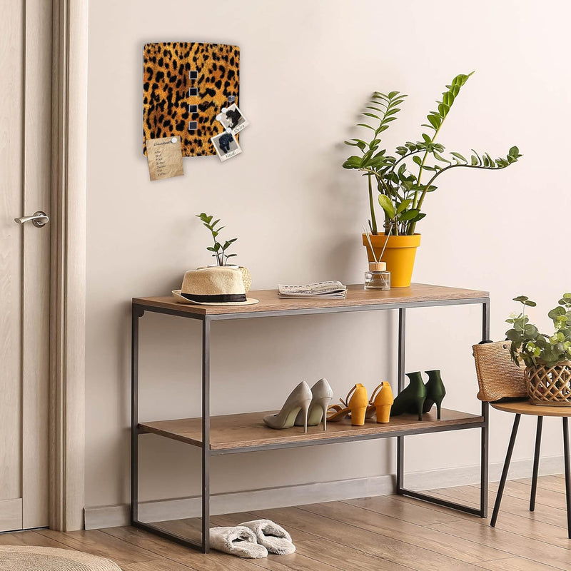 banjado® Design Schlüsselkasten aus Edelstahl mit Motiv Leopard für 10 Schlüssel - Schlüsselschrank