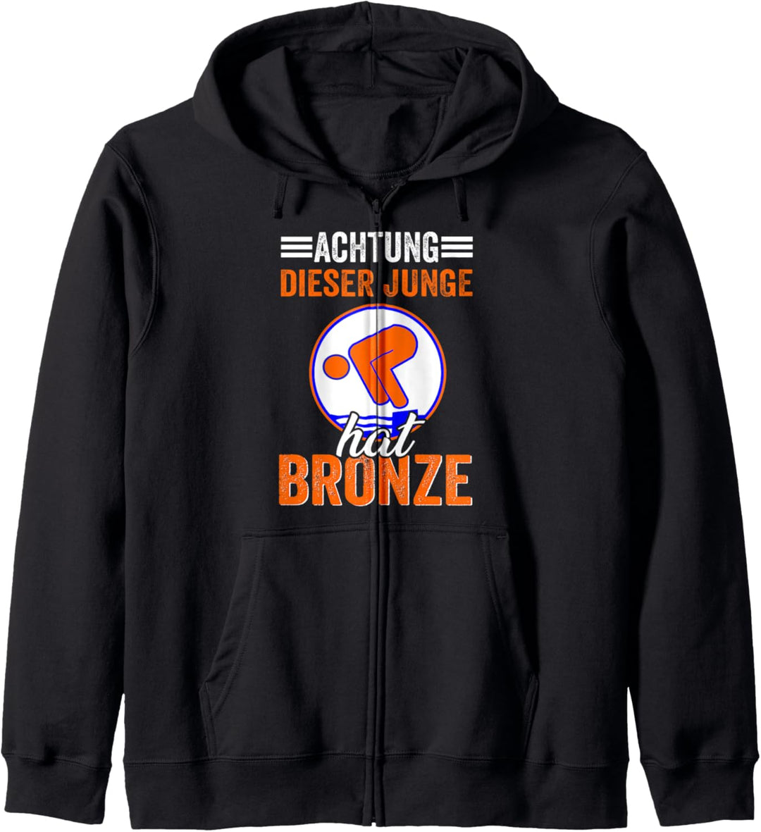 Dieser Junge darf Schwimmen Bronze Bestanden Kapuzenjacke