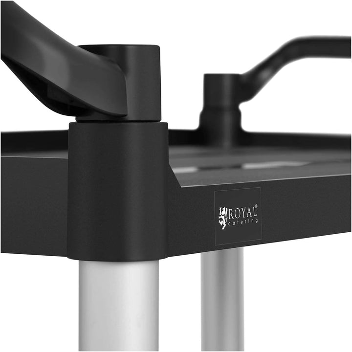 Royal Catering RC-PSTB3800 Servierwagen Teewagen Küchenwagen Gastro 3 Borde 4 Räder bis 90 kg 63 x 4