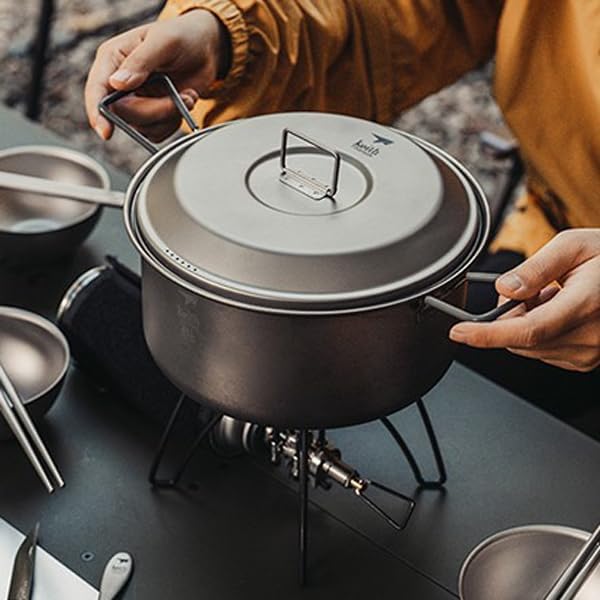 Keith Ti6018 Topf- und Pfannen-Set, Titan