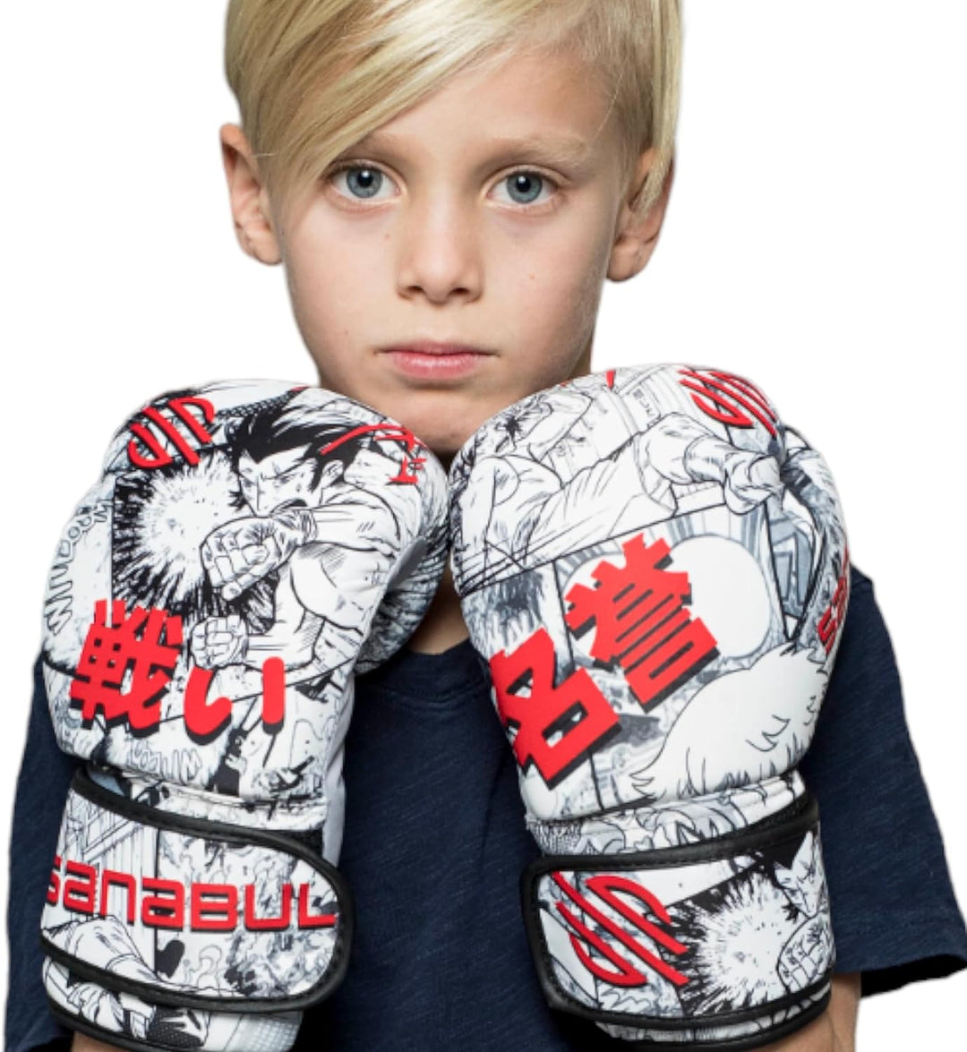 Sanabul Kinder Boxen Kickboxen Trainingshandschuhe Manga-Aktion. 8 oz, Manga-Aktion. 8 oz