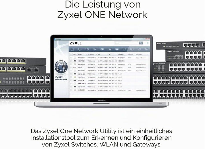 ZyXEL 8-Port Gigabit Switch | Smart Managed | Desktop/Rackmontage und lüfterloses Design | VLAN, IGM
