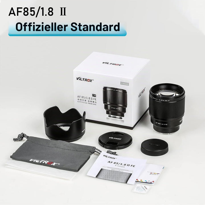 VILTROX PFU RBMH 85mm F1.8 II Porträt Objektiv STM Vollformat Autofokus für Sony E Mount Kameras a7
