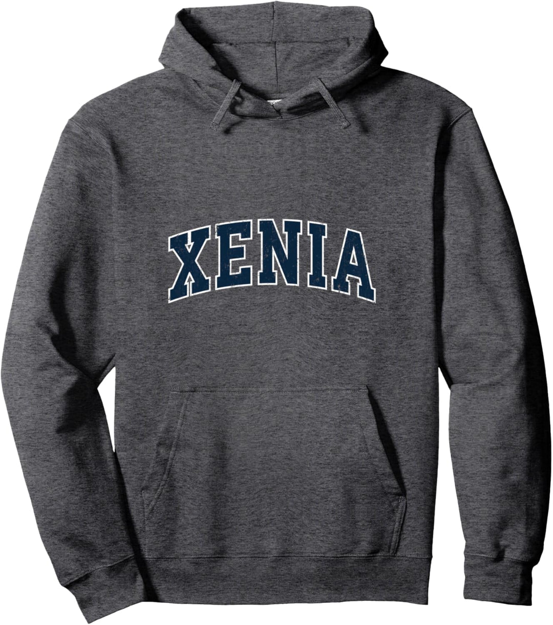 Xenia Ohio OH Vintage Sports Design Navy Pullover Hoodie