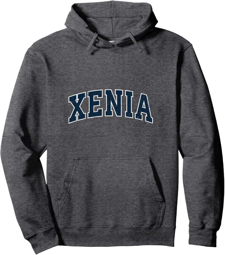 Xenia Ohio OH Vintage Sports Design Navy Pullover Hoodie