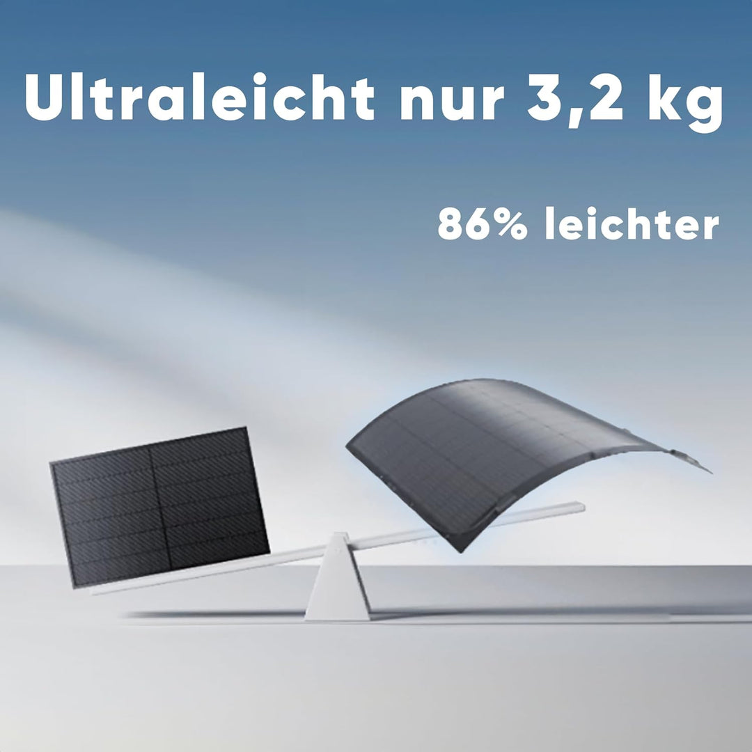 Jackery Flexibles Solarpanel Set 4 * 200W Monokristallines Solarpanel IP68 hocheffizient Solarmodul