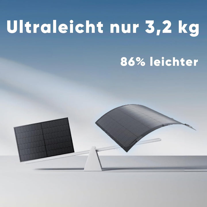 Jackery Flexibles Solarpanel Set 4 * 200W Monokristallines Solarpanel IP68 hocheffizient Solarmodul