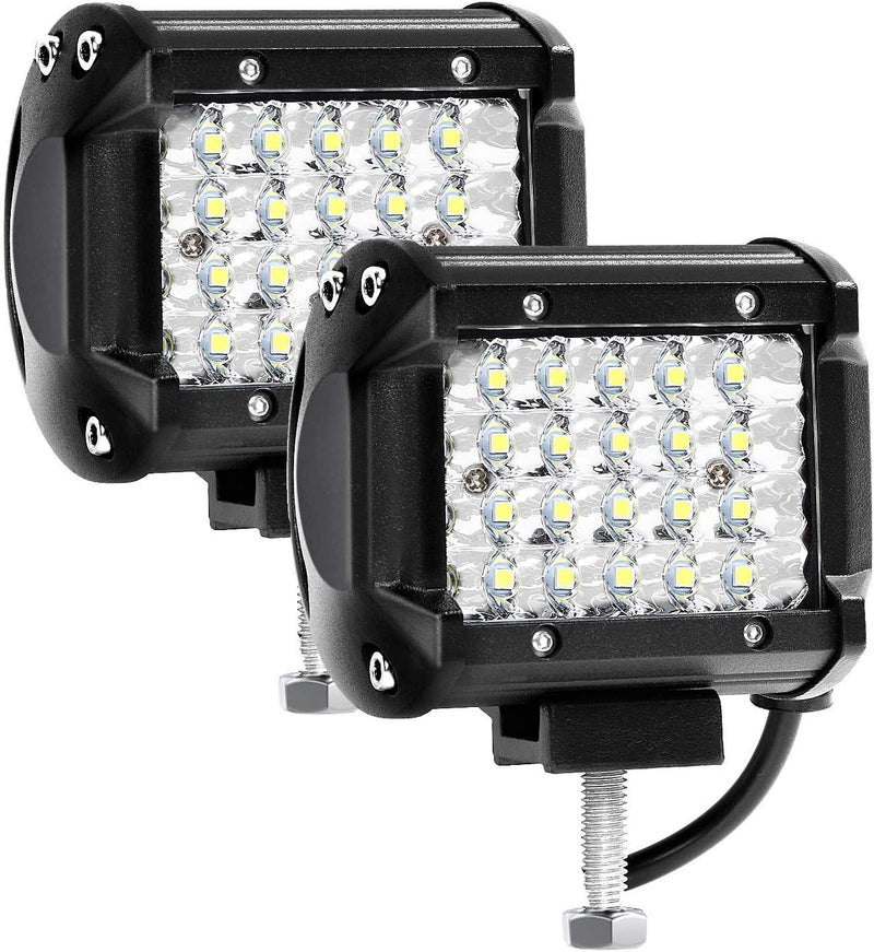 LED Arbeitsscheinwerfer, Kraumi 2 X 72W LED Zusatzscheinwerfer 10,500lm Led Scheinwerfer 4 Zoll 12V