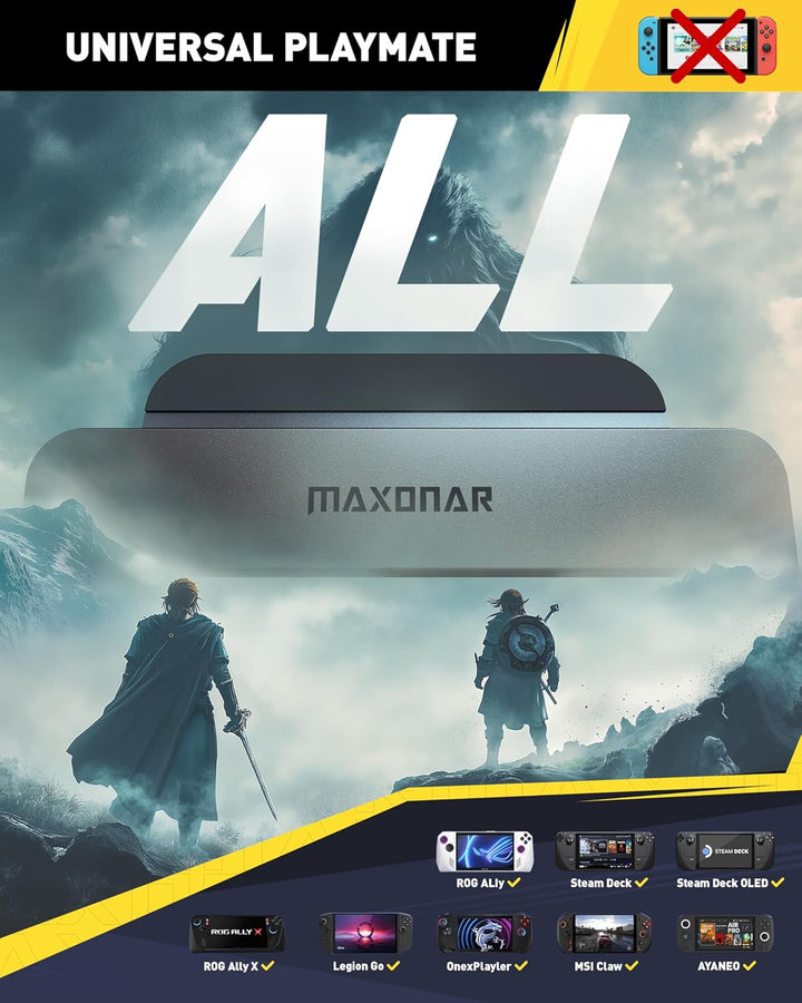 Maxonar 6-in-1 Rog Ally X Dock with HDMI 2.1 (4K@120Hz)- für ASUS ROG Ally X,ROG Ally,Steam Deck OLE