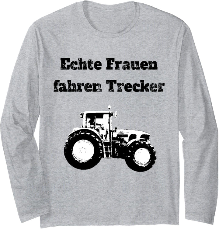 Landwirtin Bäuerin Trecker Traktor Landwirtschaft Frauen Langarmshirt