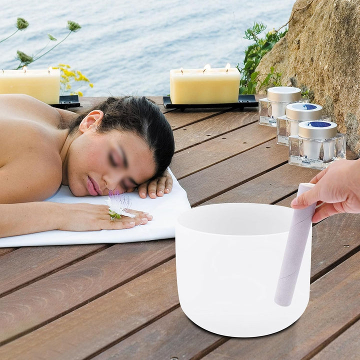Quarzkristall Klangschale 432 Hz Perfect Pitch Kristallklangschalen 8 Zoll Klangschale Kristall für