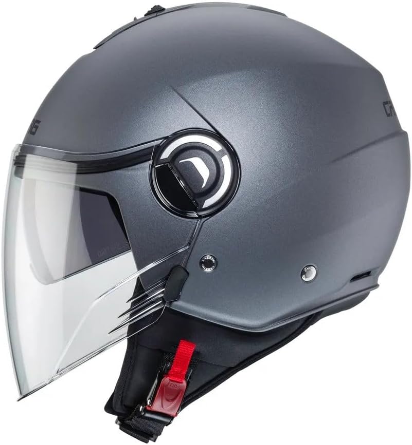 Caberg Jethelm Riviera V4 X Gun matt mit Sonnenblende und langem Visier ECE 22.06 XXL 63/64, XXL 63/