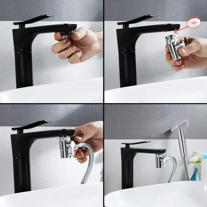Bidet Edelstahl Handbrause, handgehaltenes Bidet-Toilettensprühgerät mit Dual-Modus (Jet/Stream) ， m