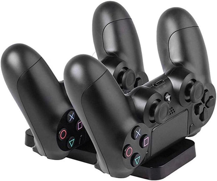 Dual-Ladestation kompatibel mit PS4 / PS4 Slim / PS4 Pro-Controllern, Ladestation für 2 Controller,