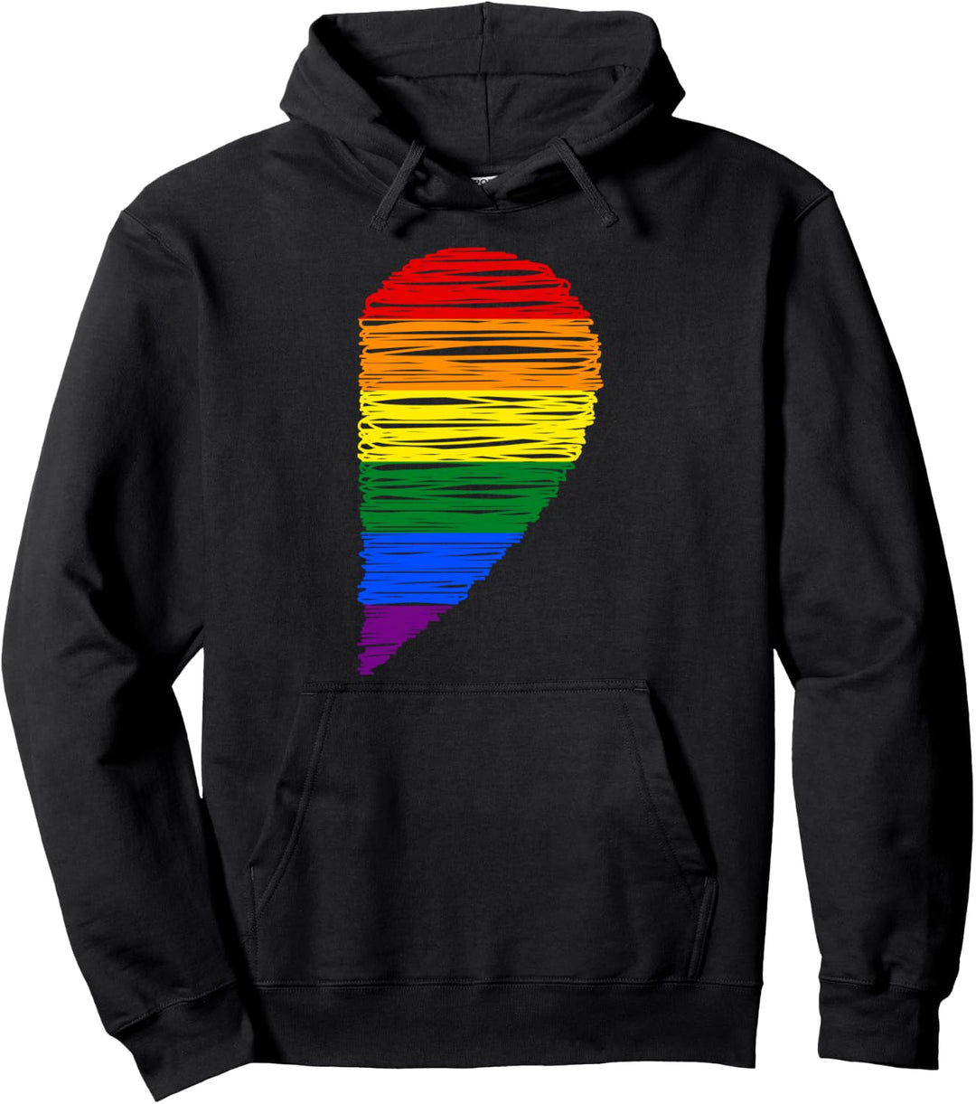 Rainbow Heart LGBT Matching Couple Day Pride Friends Gift Pullover Hoodie