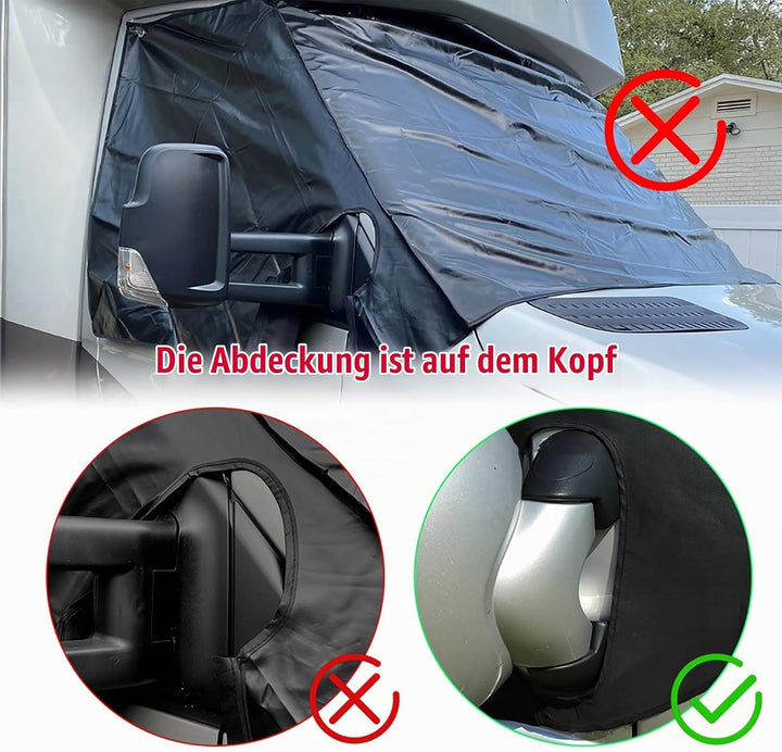 Opaltool Auto Windschutzscheiben Abdeckung für Citroen Jumpy Opel Vivaro 2016-2024, 600D Frontscheib